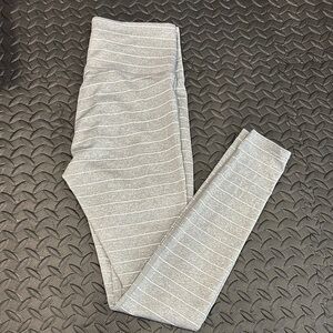 Athleta Gray Leggings gray white stripe small